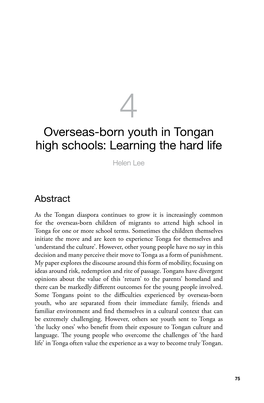 4. Overseas-Born Youth in Tongan High Schools Who They May Not Have Met Before Going to Tonga