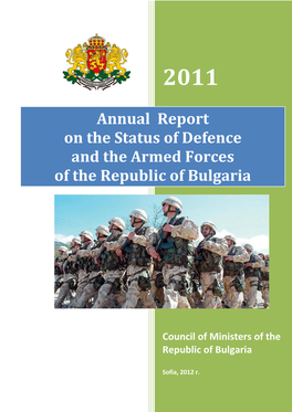 Council of Ministers of the Republic of Bulgaria Annual Report 2011 On