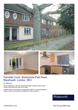 Ferndale Court, Westcombe Park Road, Blackheath, London