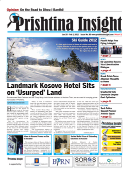 Landmark Kosovo Hotel Sits on ‘Usurped’ Land from Page 1 Aziz Sefedini, Former Director of Sefedini Said