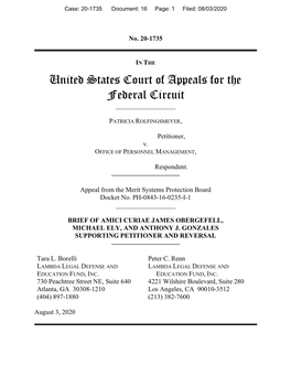 Brief of Amici Curiae James Obergefell, Michael Ely, and Anthony J