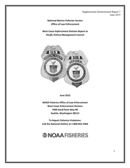 National Marine Fisheries Service Office of Law Enforcement