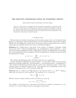 The Mod-Two Cohomology Rings of Symmetric Groups