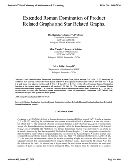 Extended Roman Domination of Product Related Graphs and Star Related Graphs