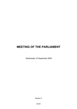 Meeting of the Parliament