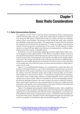 Chapter 1 Basic Radio Considerations