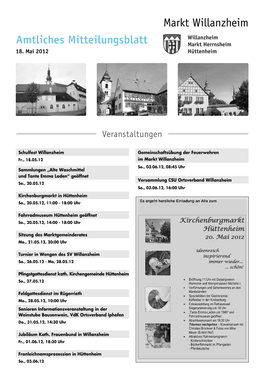 Markt Willanzheim Amtliches Mitteilungsblatt