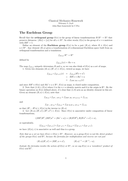 The Euclidean Group