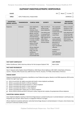 Elephant Endotheliotropic Herpesvirus