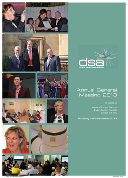 DSA – 2013 AGM Booklet
