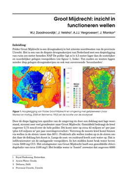 Groot Mijdrecht: Inzicht in Functioneren Wellen W.J