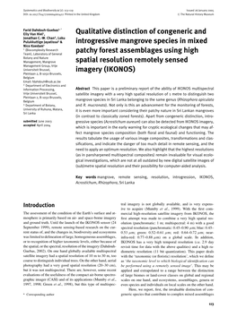 Qualitative Distinction of Congeneric and Introgressive Mangrove