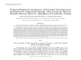 Palynological Analysis of Lower Gondwana Sediments Exposed Along the Umrar River, South Rewa Basin, Madhya Pradesh, India