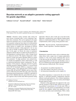 Bayesian Network As an Adaptive Parameter Setting Approach for Genetic Algorithms