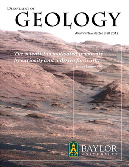 Geology Alumni Newsletter | Fall 2012