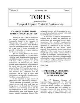 Troop of Reputed Tortricid Systematists