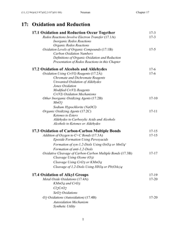 17: Oxidation and Reduction