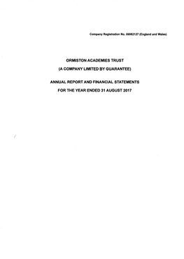 Ormiston Academies Trust (A Company Limited By