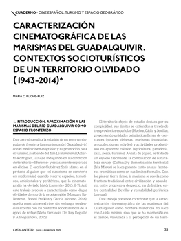 Caracterización Cinematográfica De Las Marismas Del Guadalquivir