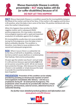 Rhesus Haemolytic Disease Is Entirely Preventable – but Many Babies Still Die (Or Suffer Disabilities) Because of It! DO NOT LET THIS HAPPEN!