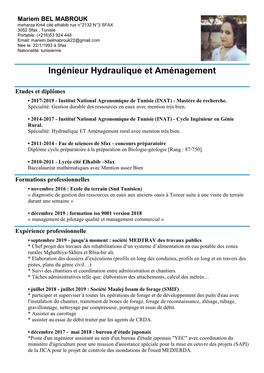 Ingénieur Hydraulique Et Aménagement