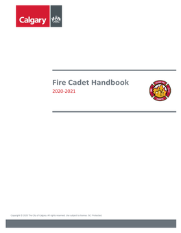 Fire Cadet Handbook 2020-2021
