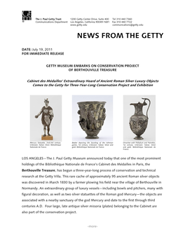 News from the Getty