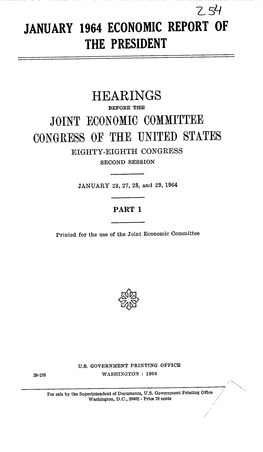 January 1964 Economic Report of the President