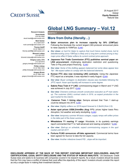 Global LNG Summary