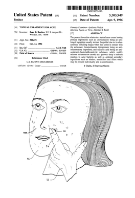 IIIHIII US005505949A United States Patent (19) 11 Patent Number: 5,505,949 Benitez (45) Date of Patent: Apr.Pr