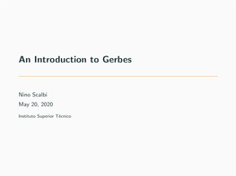 An Introduction to Gerbes