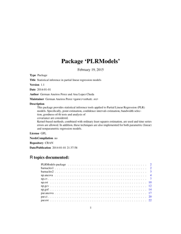 Package 'Plrmodels'