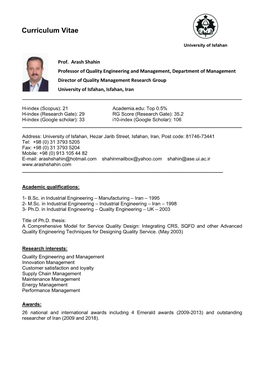 Curriculum Vitae