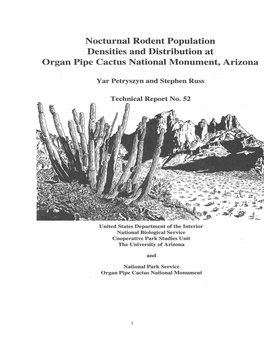 Nocturnal Rodent Population Densities and Distribution at Organ Pipe Cactus National Monument, Arizona