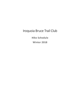 Iroquoia Bruce Trail Club