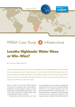 PERISA Case Study 4 on Infrastructure: Lesotho Highlands