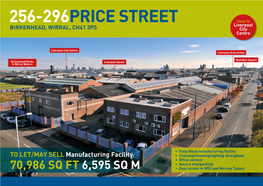 256-296PRICE STREET Close to Liverpool Birkenhead, Wirral, Ch41 3Ps City Centre