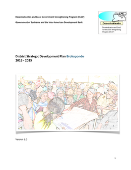 District Strategic Development Plan Brokopondo 2015 -‐ 2025