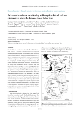 Advances in Seismic Monitoring at Deception