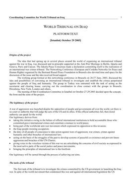 We Are Working on Organizing an International Tribunal Investigating and Documenting the Very Grave Crimes the US and Its Allies