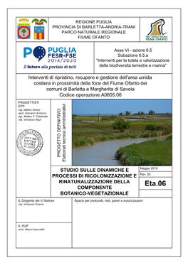 Ofanto Nella ZSC (Exsic) IT9110005 "Fiume Ofanto ‐ Lago Di Capacciotti"