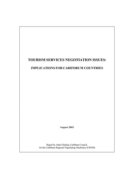 Report on Tourism and Services. Final