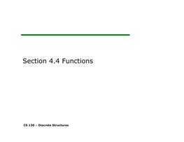 Section 4.4 Functions