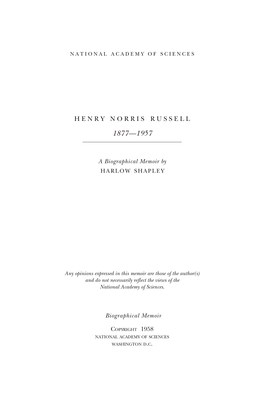 Henry Norris Russell