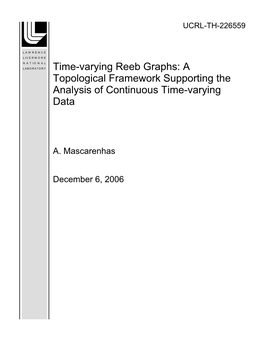 Time-Varying Reeb Graphs: a Topological Framework Supporting the Analysis of Continuous Time-Varying Data