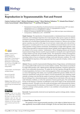 Reproduction in Trypanosomatids: Past and Present