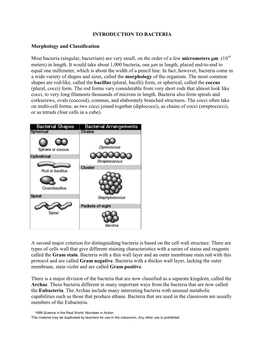 Introduction to Bacteria