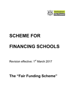 Scheme for Financing Schools