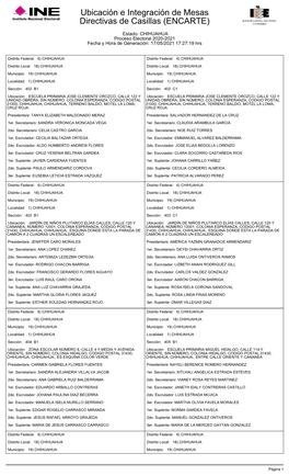 Ubicación E Integración De Mesas Directivas De Casillas (ENCARTE)