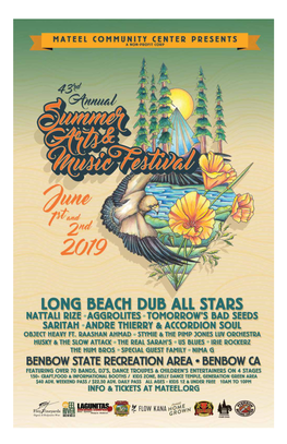 Summer Arts & Music Festival • JUNE 1 & 2, 2019